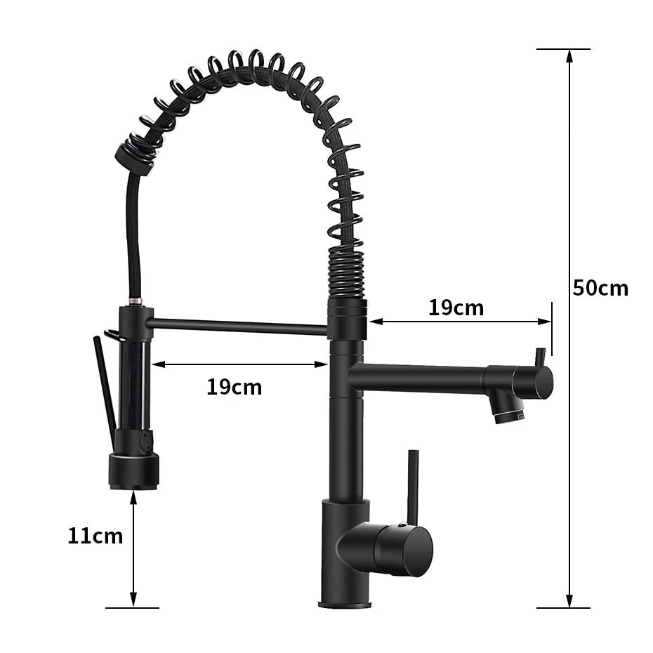 Brushed Nickel Faucet Pull-out Rotatable Swivel