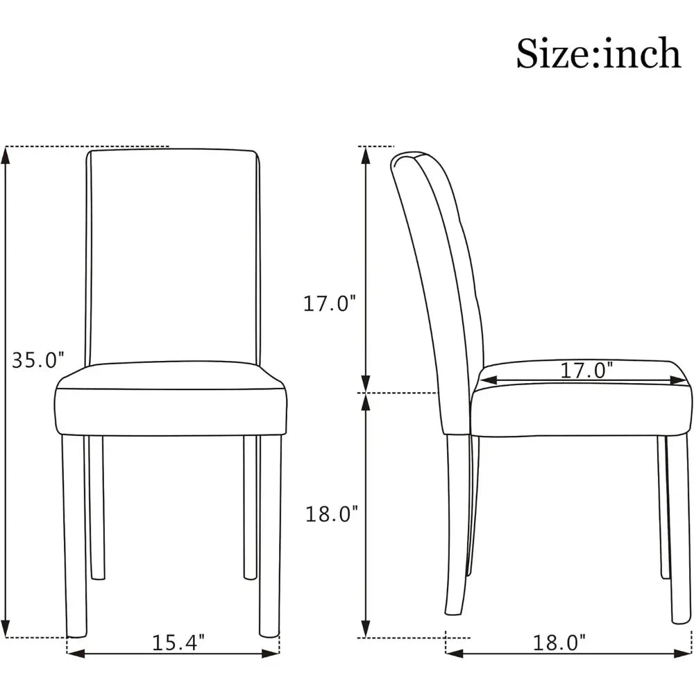 (2) Black Armless Upholstered Chairs