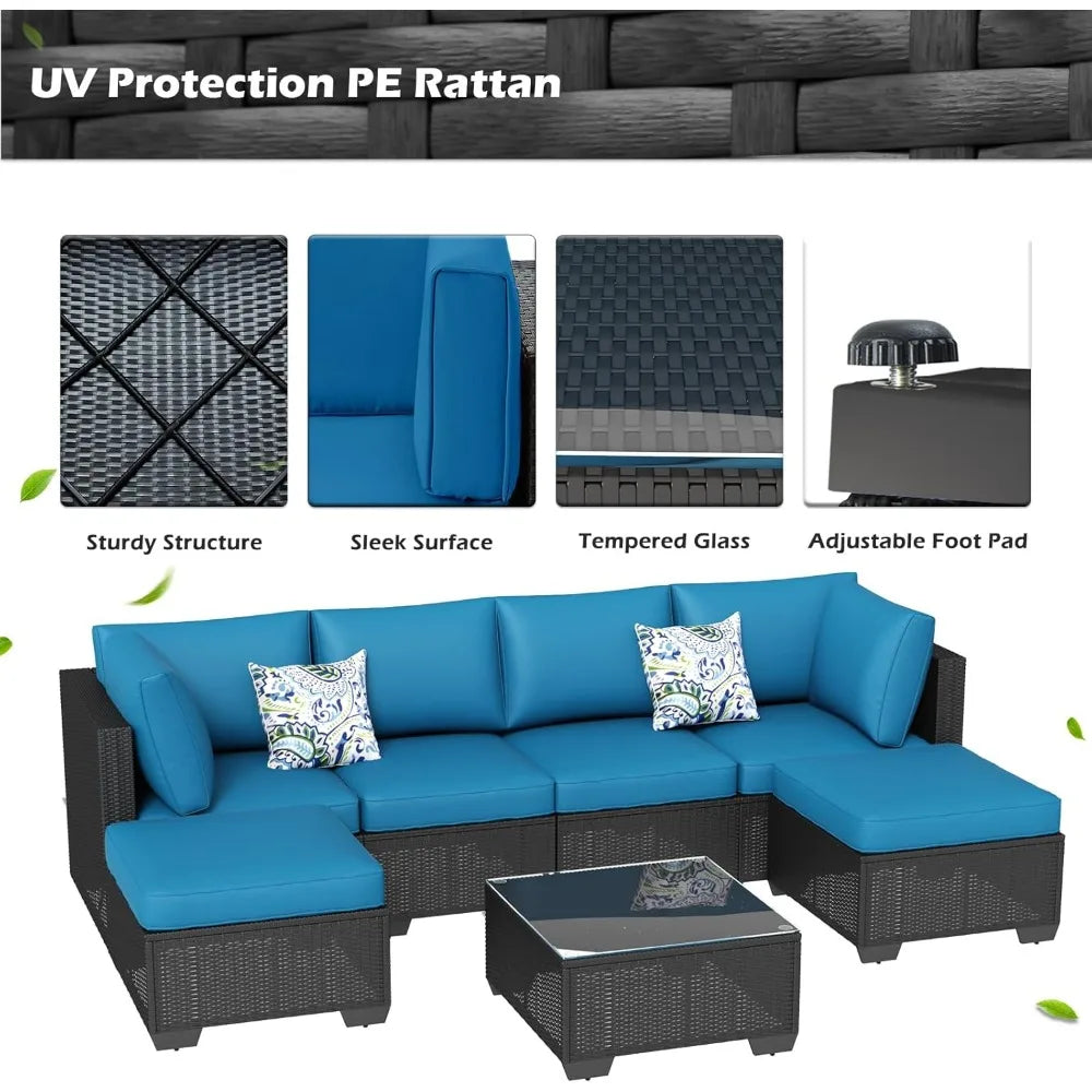 7-Piece Rattan Patio Set