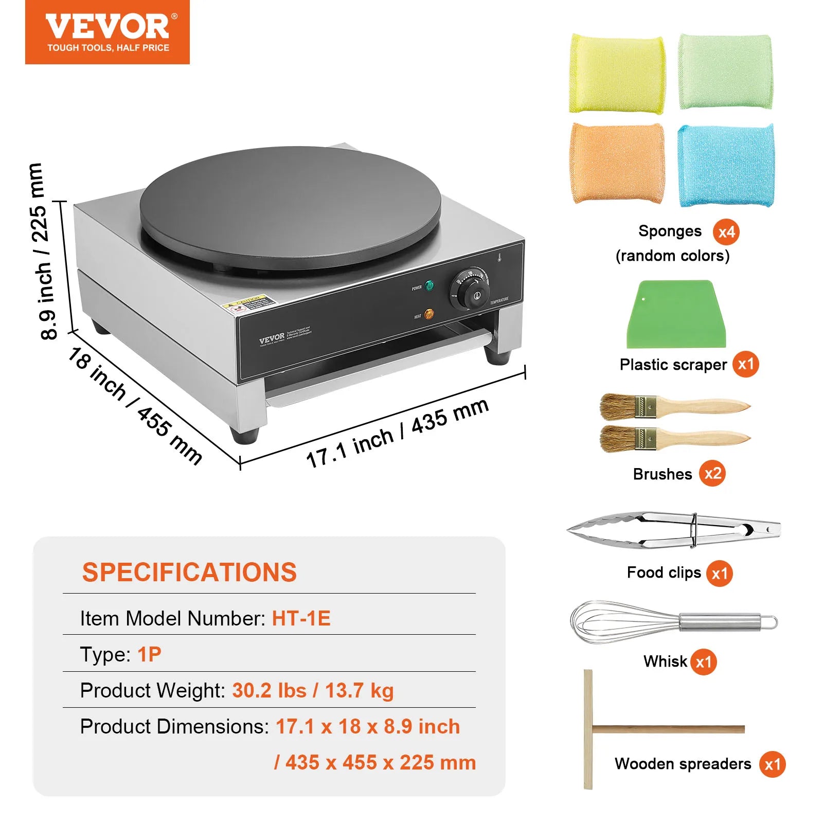 Electric Crepe Maker 16 Inch Commercial