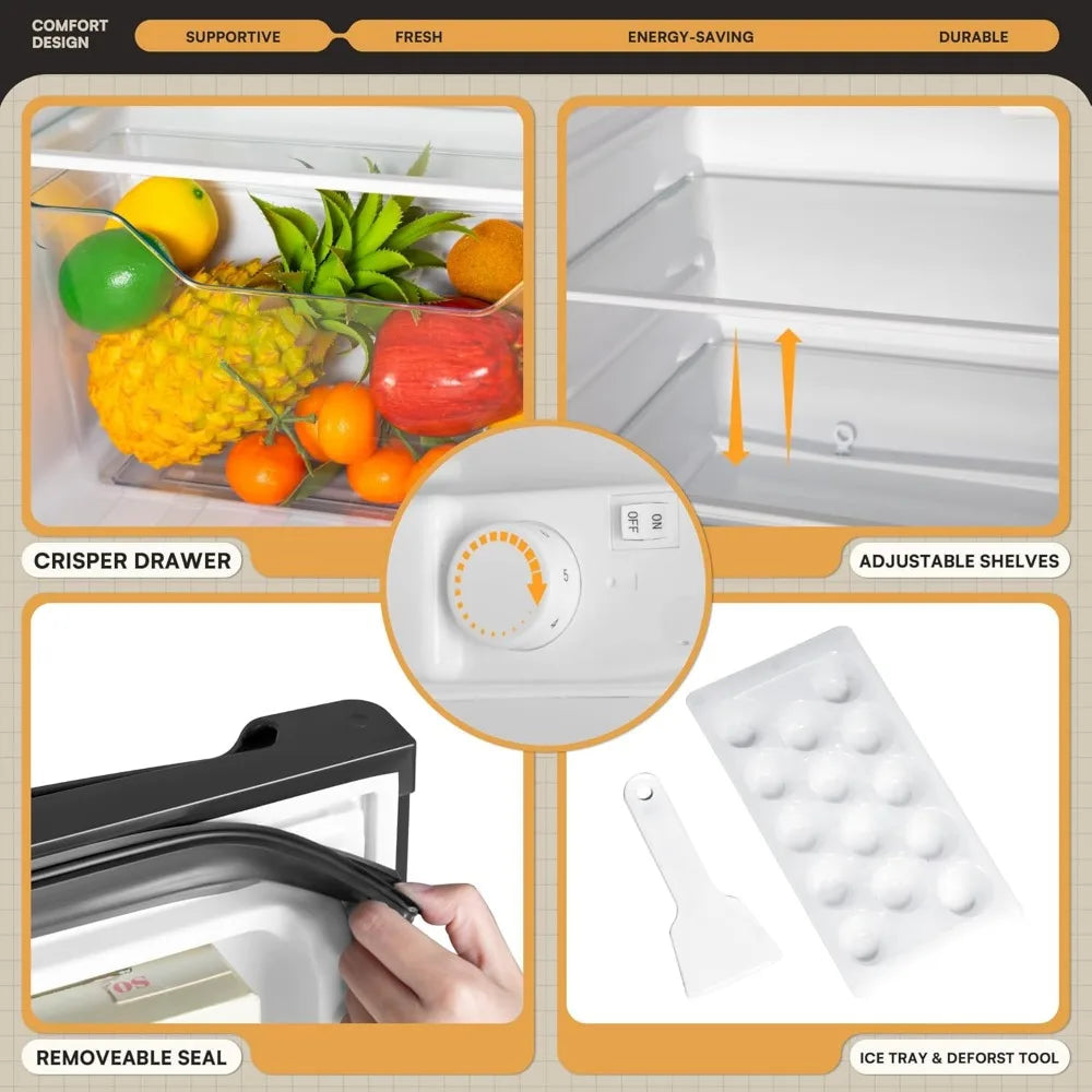 4.5 CF Fridge/Freezer 2 Doors