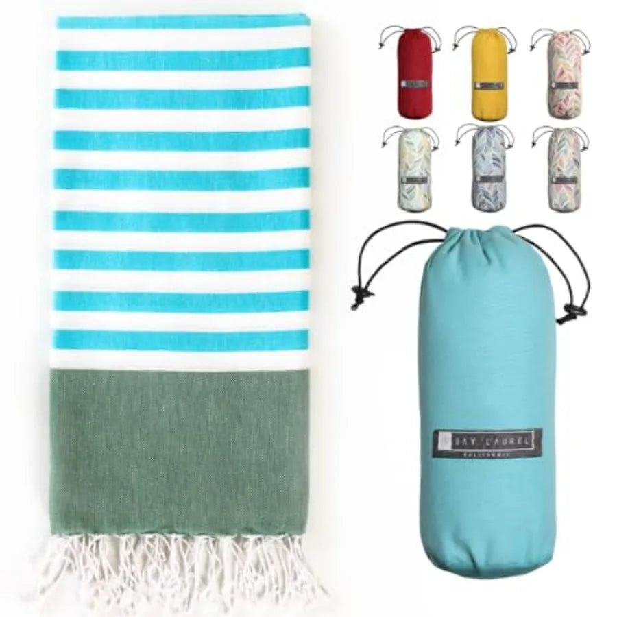 Turkish Beach Towel with Travel Bag 39 x 71