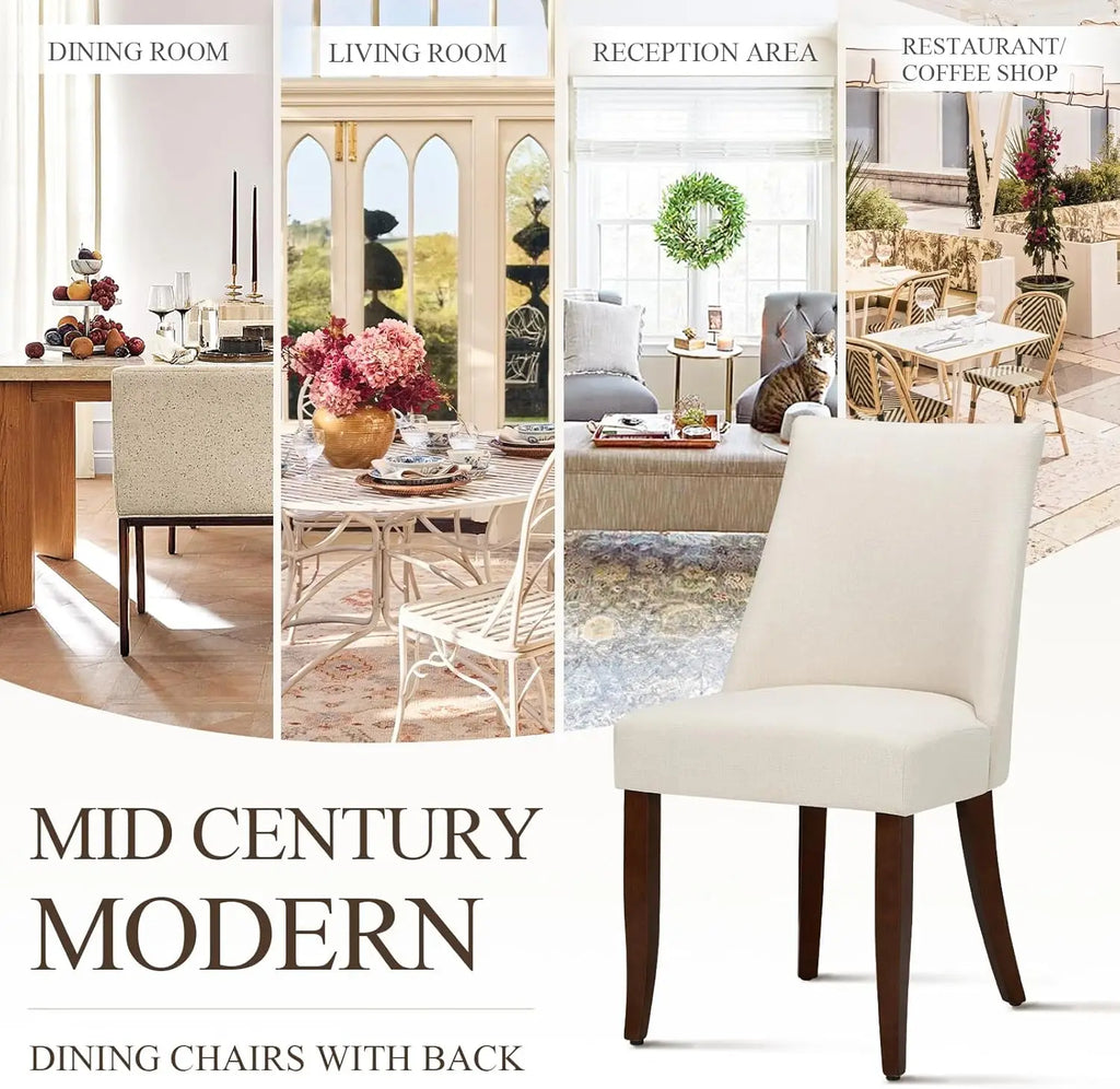 2 Modern Upholstered Wood Legs