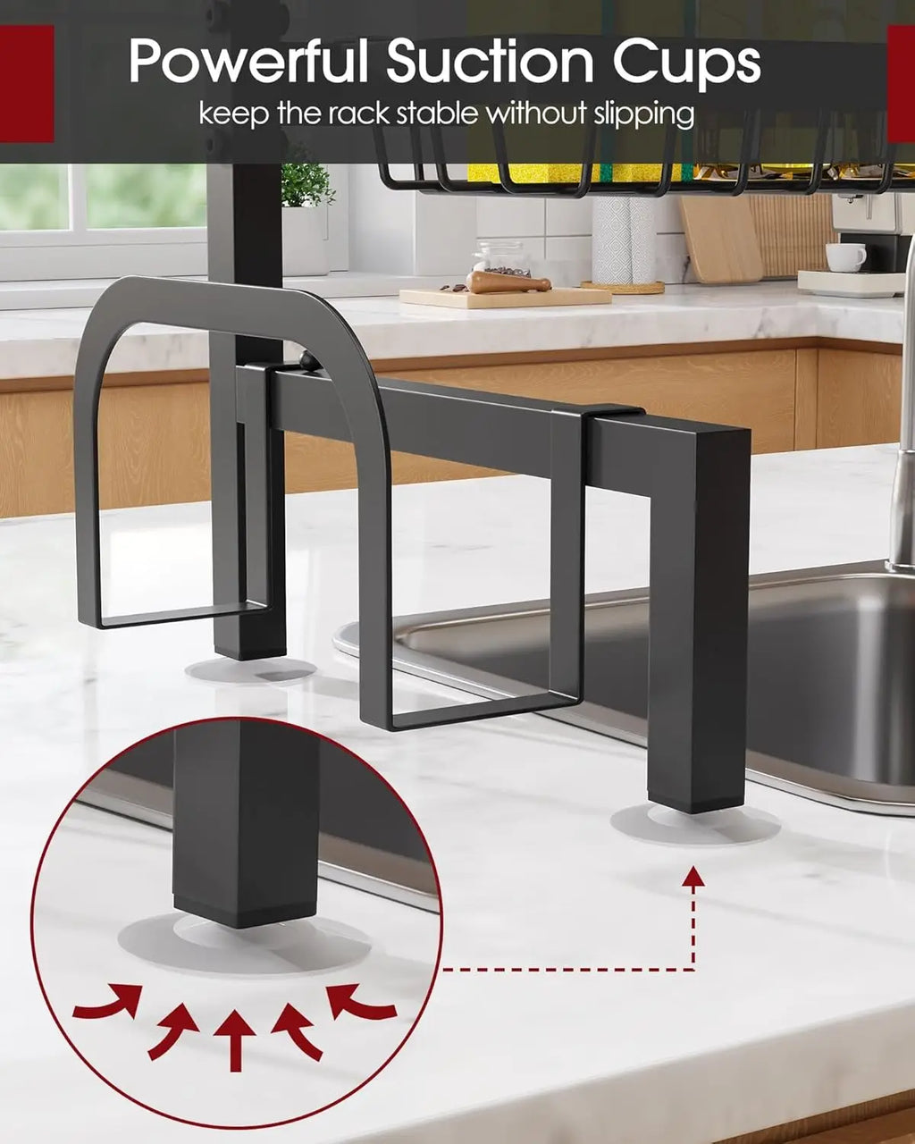 Adjustable 2-Tier Stainless Steel Dish Rack