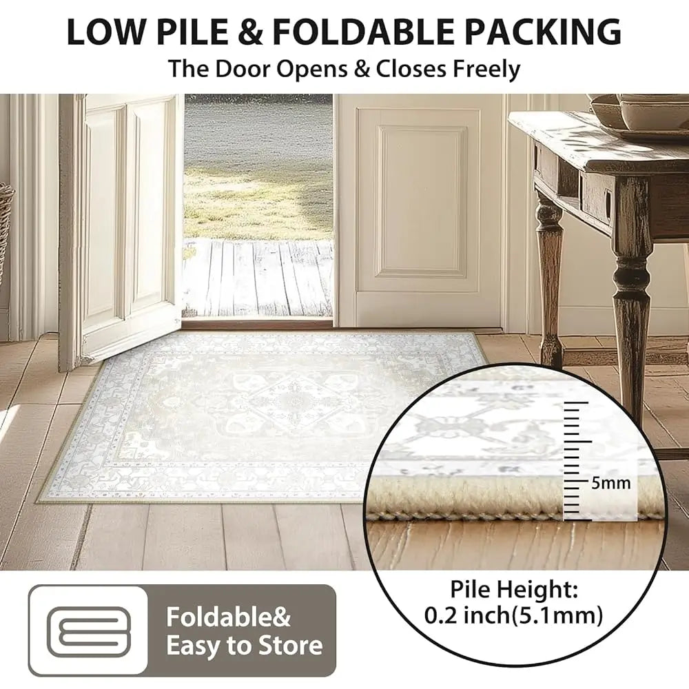 9X12 Vintage Washable Low Pile