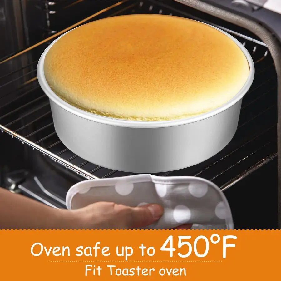 9 Pcs Round Cake Pans Aluminum Non-Stick
