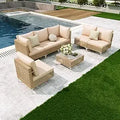 8-Piece Patio Set W/Fire Pit