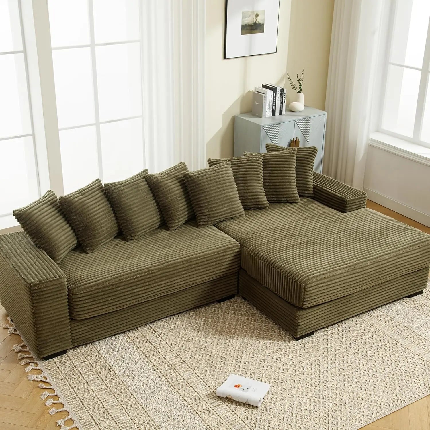 111-inch Modern Corner Sofa,