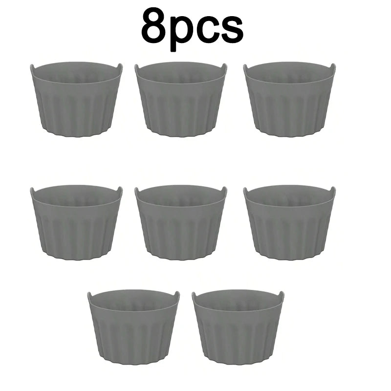 2/4/8Pcs Ramekins for Air Fryer Silicone Large