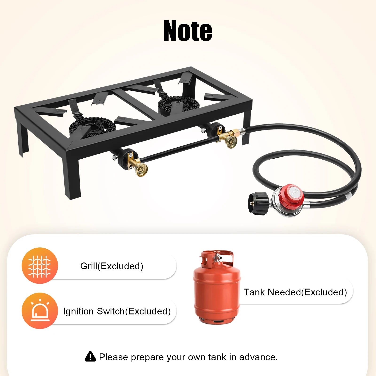 Portable Double Burner Outdoor Propane Stove
