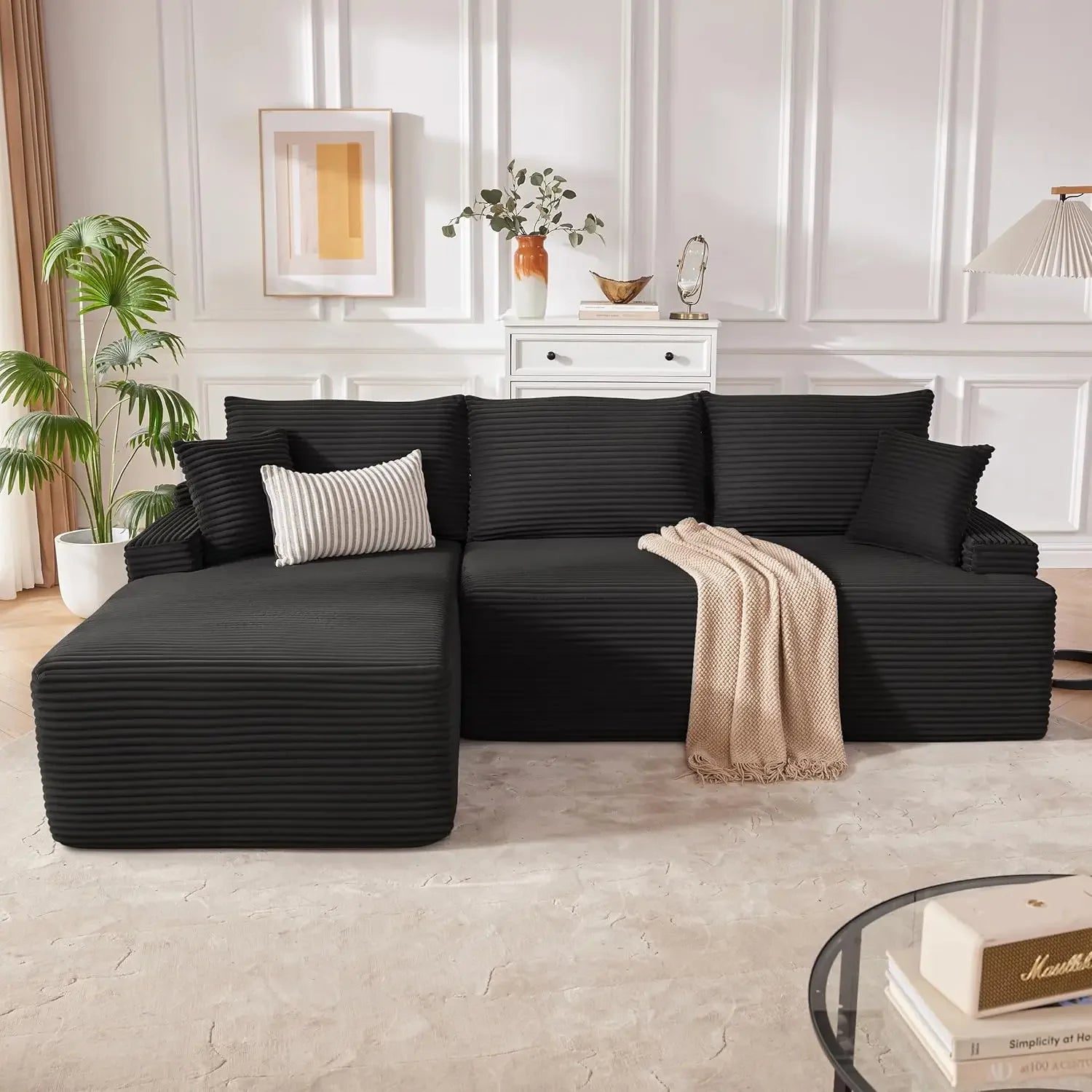 110” Cloud Sectional Couch Boneless