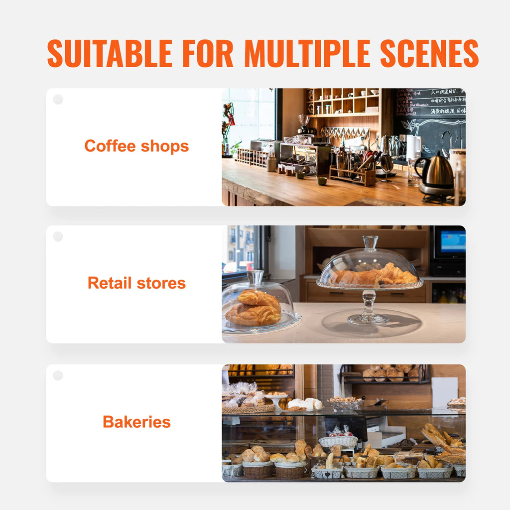 2 Tray Clear Pastry Display Case Acrylic Commercial