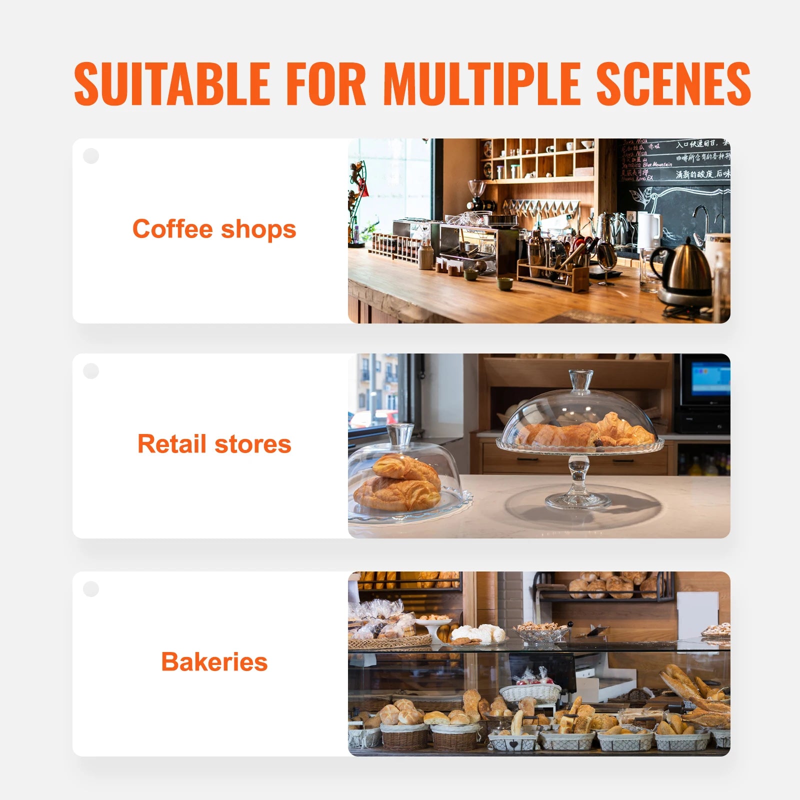 2 Tray Clear Pastry Display Case Acrylic Commercial
