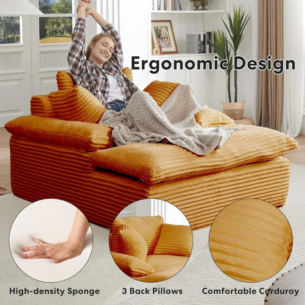 50" Oversized Chaise Lounge