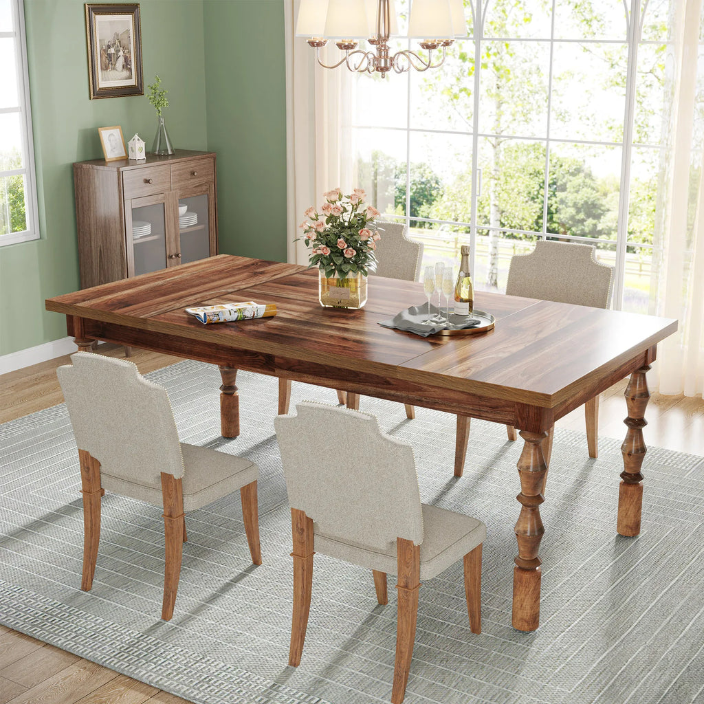 62” Wood for 4-6 Farmhouse Large Indoor/Outdoor