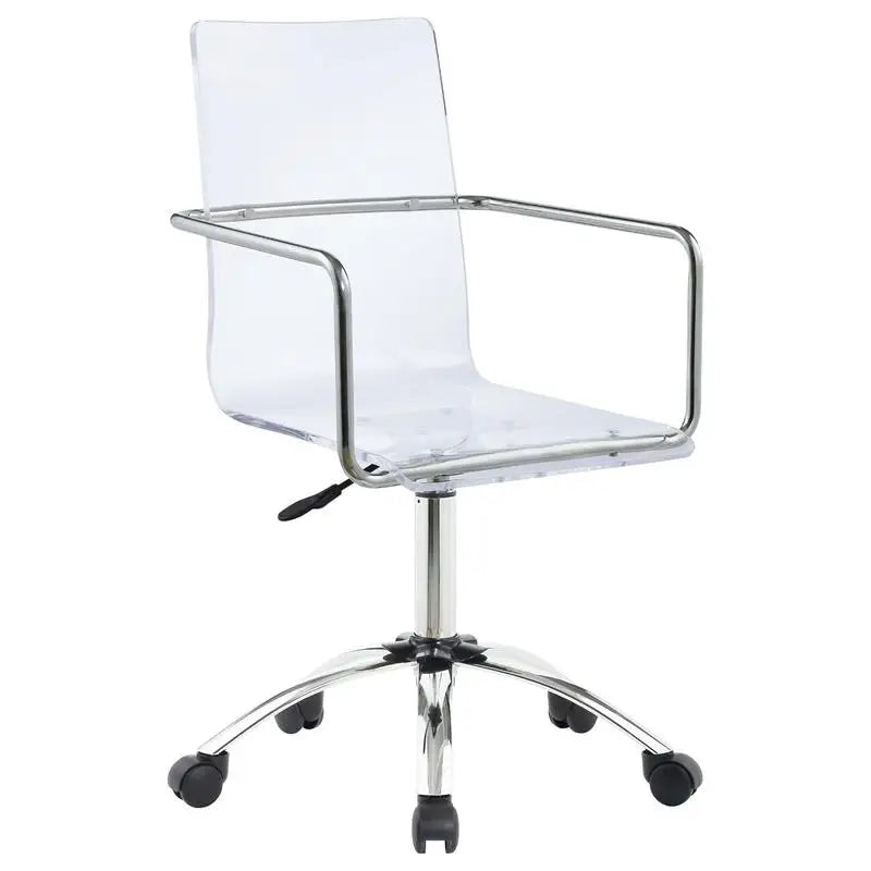 Clear Acrylic Office Chair W/Wheels