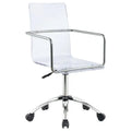 Clear Acrylic Office Chair W/Wheels