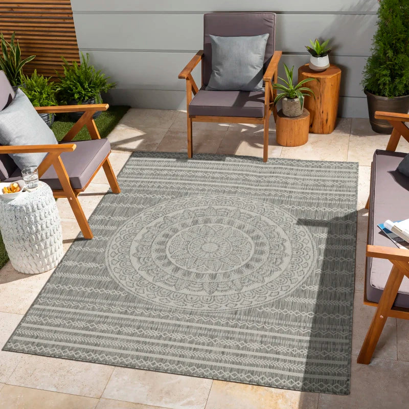 5'3"x7'3" Sunshine Silver Indoor/Outdoor