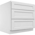 White 30" Shaker Unassembled Base Cabinet 34.5H x 24D