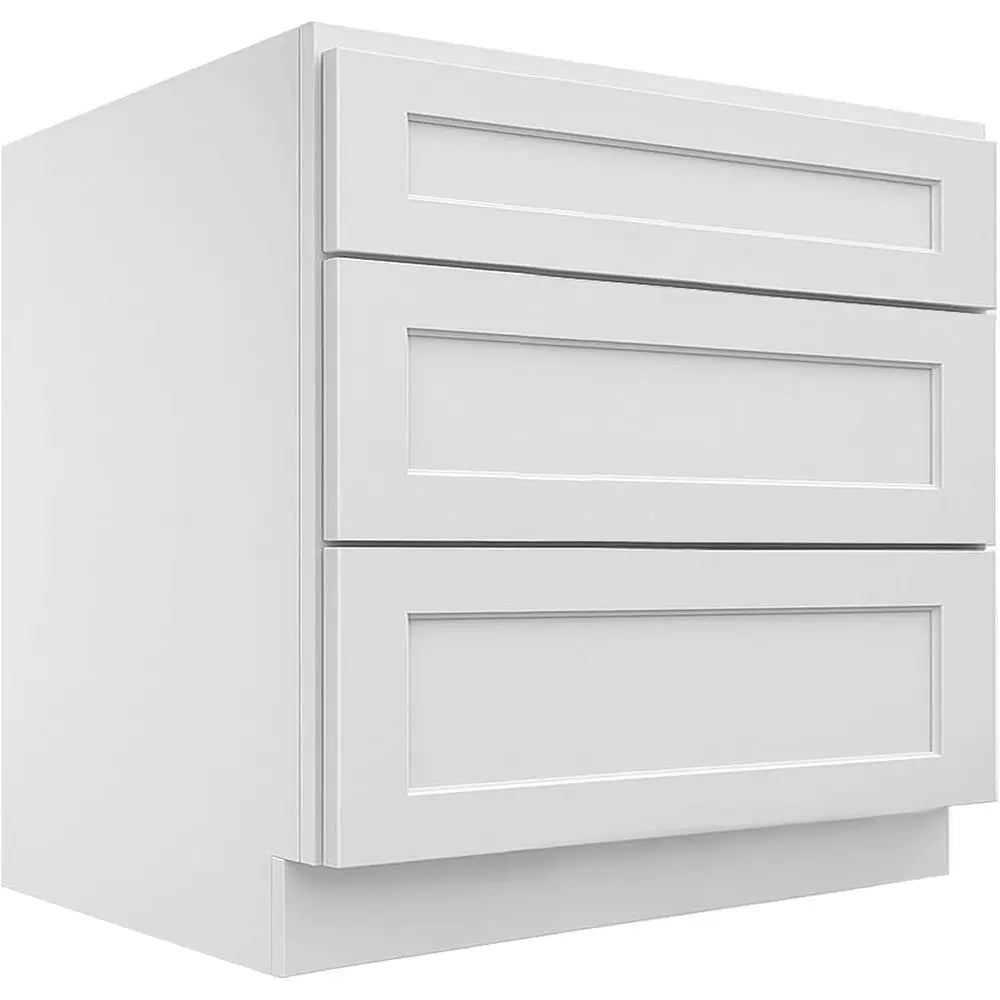 White 30" Shaker Unassembled Base Cabinet 34.5H x 24D