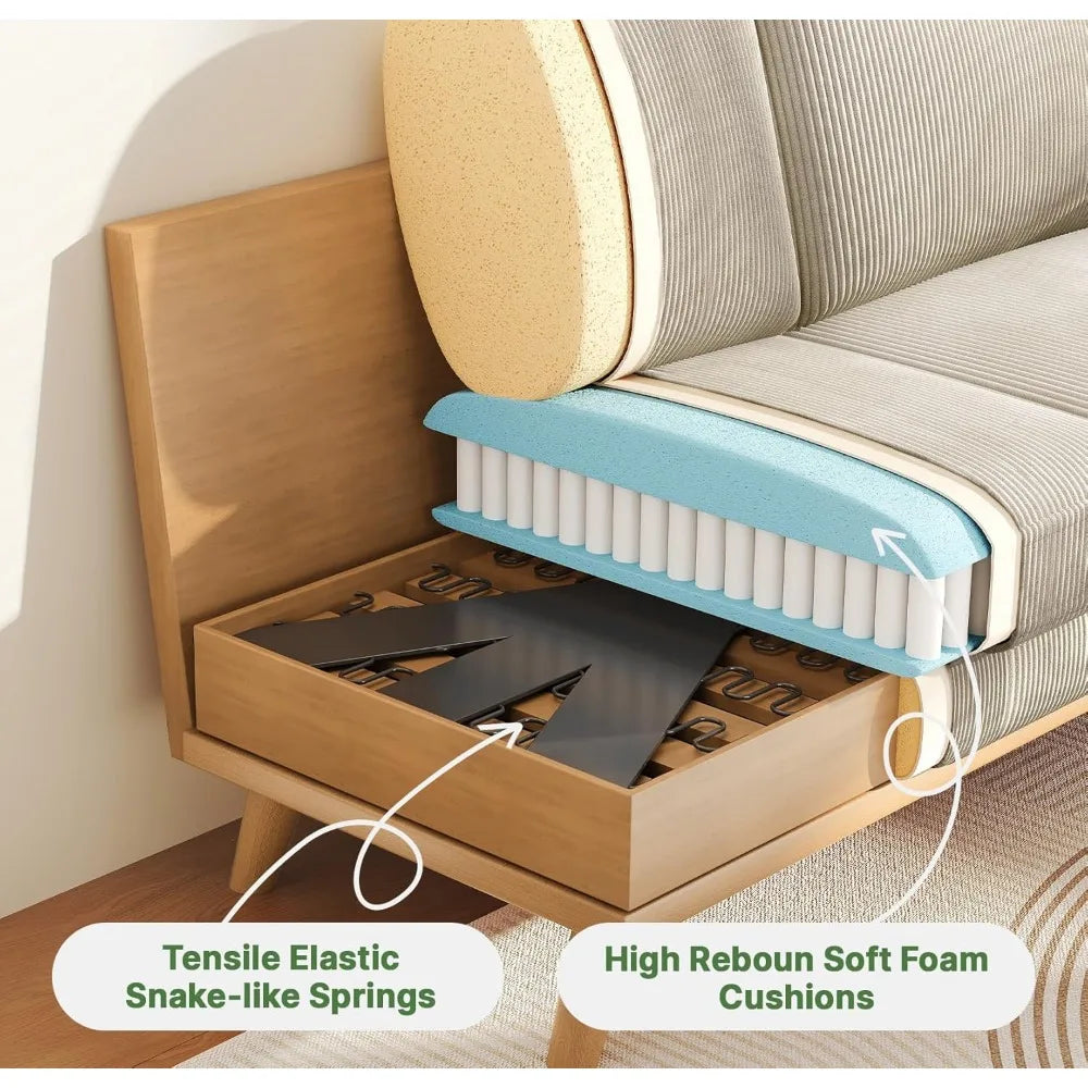 68" Loveseat w/Movable Ottoman