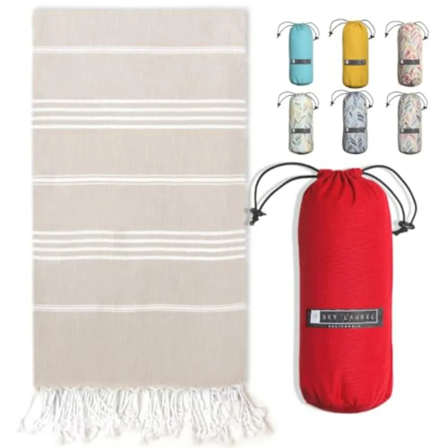Turkish Beach Towel with Travel Bag 39 x 71