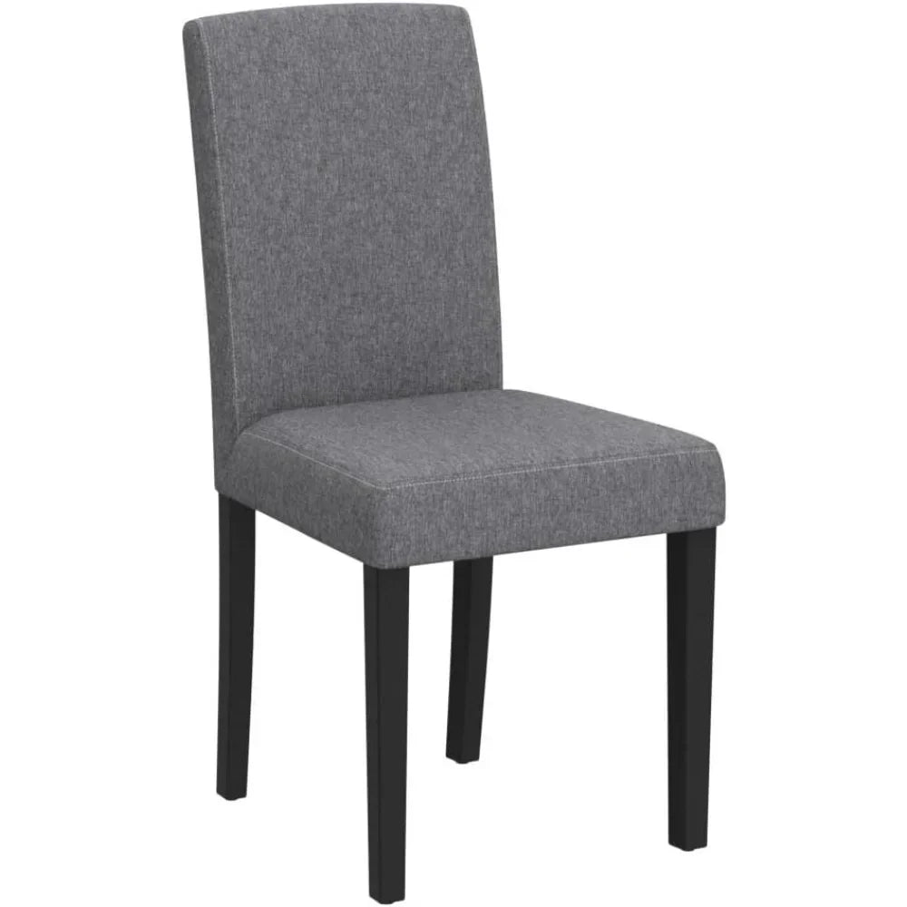 (2) Black Armless Upholstered Chairs