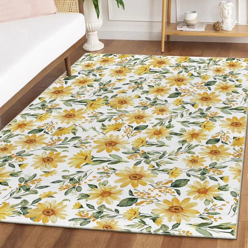Daisy Sunflower Rug Low-Profile