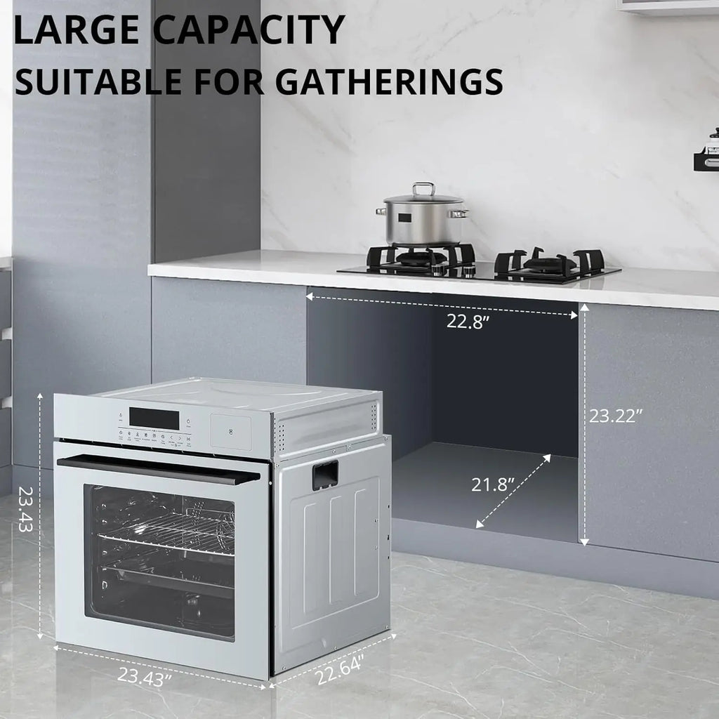 24' Single Wall Oven, 2.5 CF 10-Function Convection,