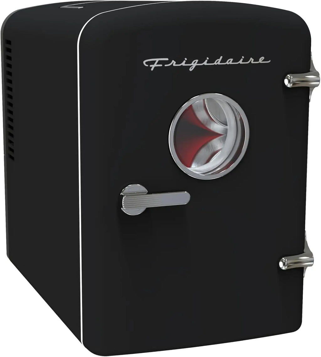 Retro 9-Can Mini Personal Fridge Portable