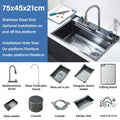Stainless Waterfall Large Single Digital Display