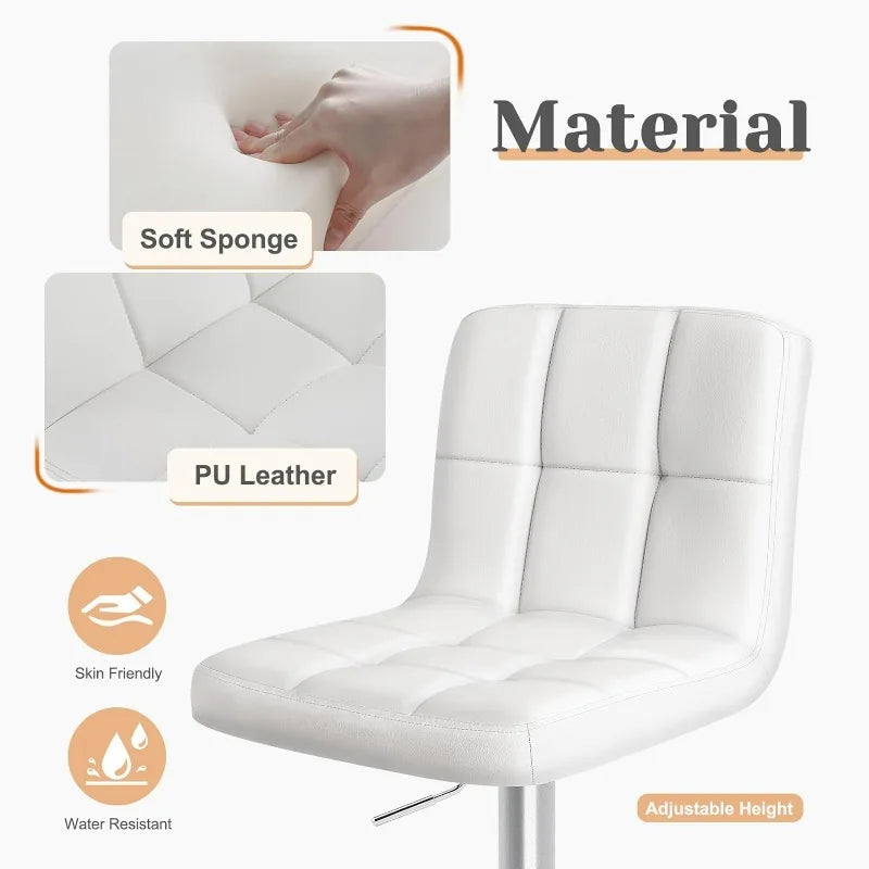 Adjustable Counter Height Swivel Barstools