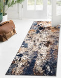 Abstract Area Runner Rugs 2x10, Non-Shedding for Kitchen, Living Room, Bedroom, Dining Room, Entryway