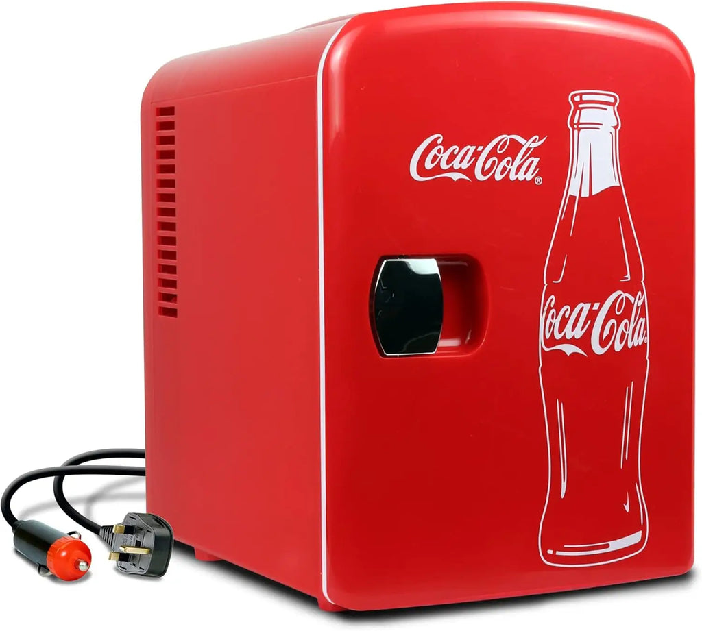 4L 6 Can Portable Personal Refrigerator 12V DC/110V AC, Red