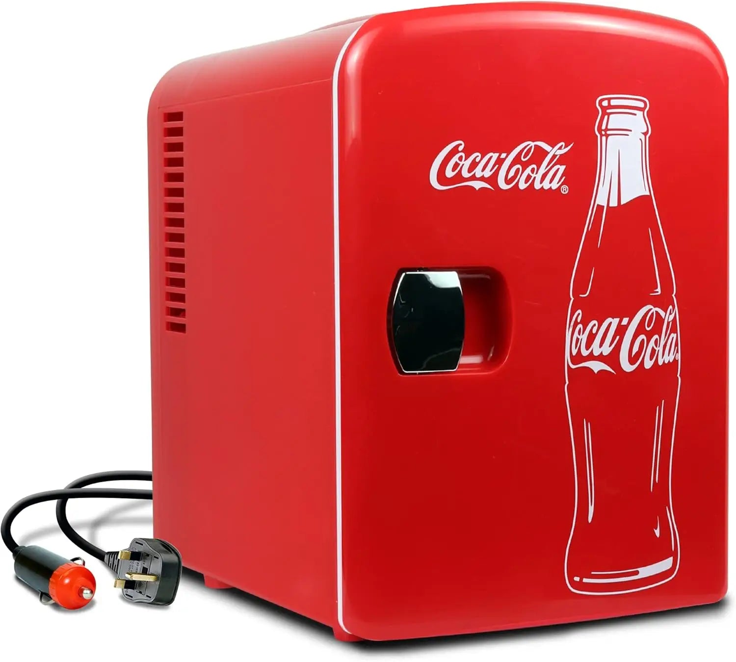 4L 6 Can Portable Personal Refrigerator 12V DC/110V AC, Red