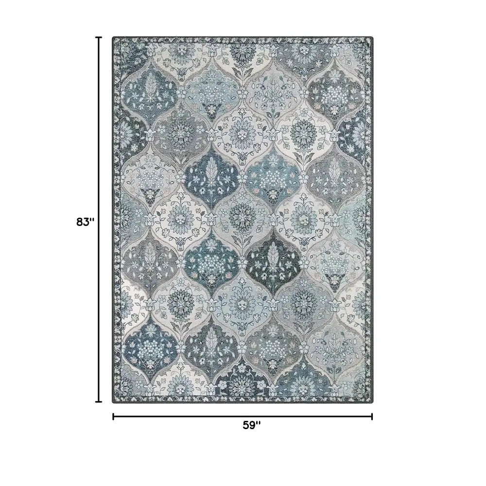 Moroccan Washable 5X7 Oriental Accent