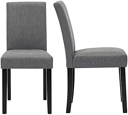 (2) Black Armless Upholstered Chairs
