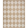 Washable Jute Geometric Natural Ivory 5'3"" X 7'3""