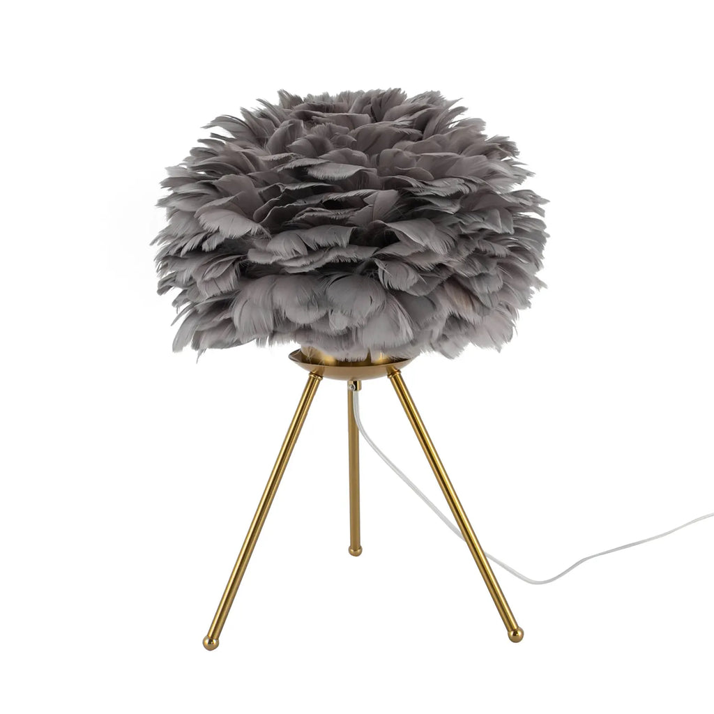 Grey Feather Desk Lamp