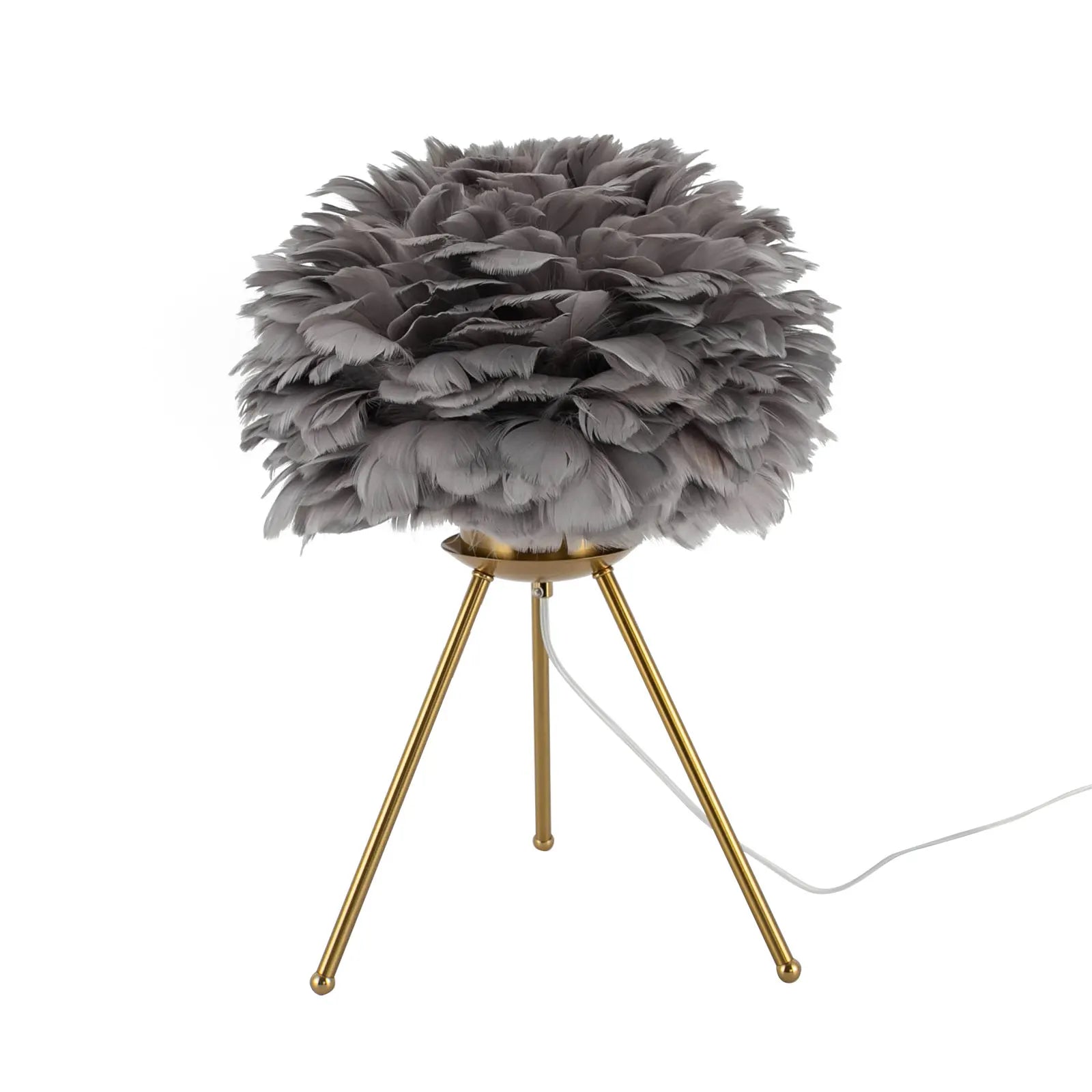 Grey Feather Desk Lamp