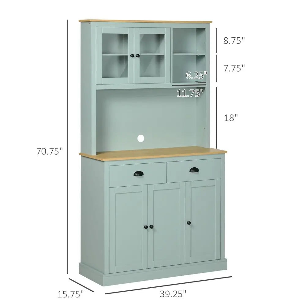 Kitchen Pantry Storage, MW Stand, 71 Open Countertop