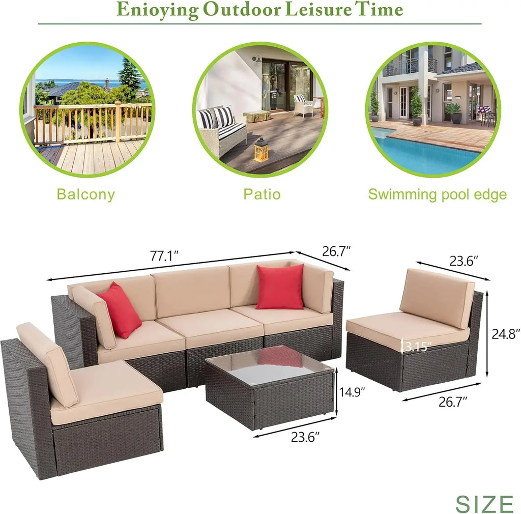 7-Piece Patio Set W/ Fire Pit