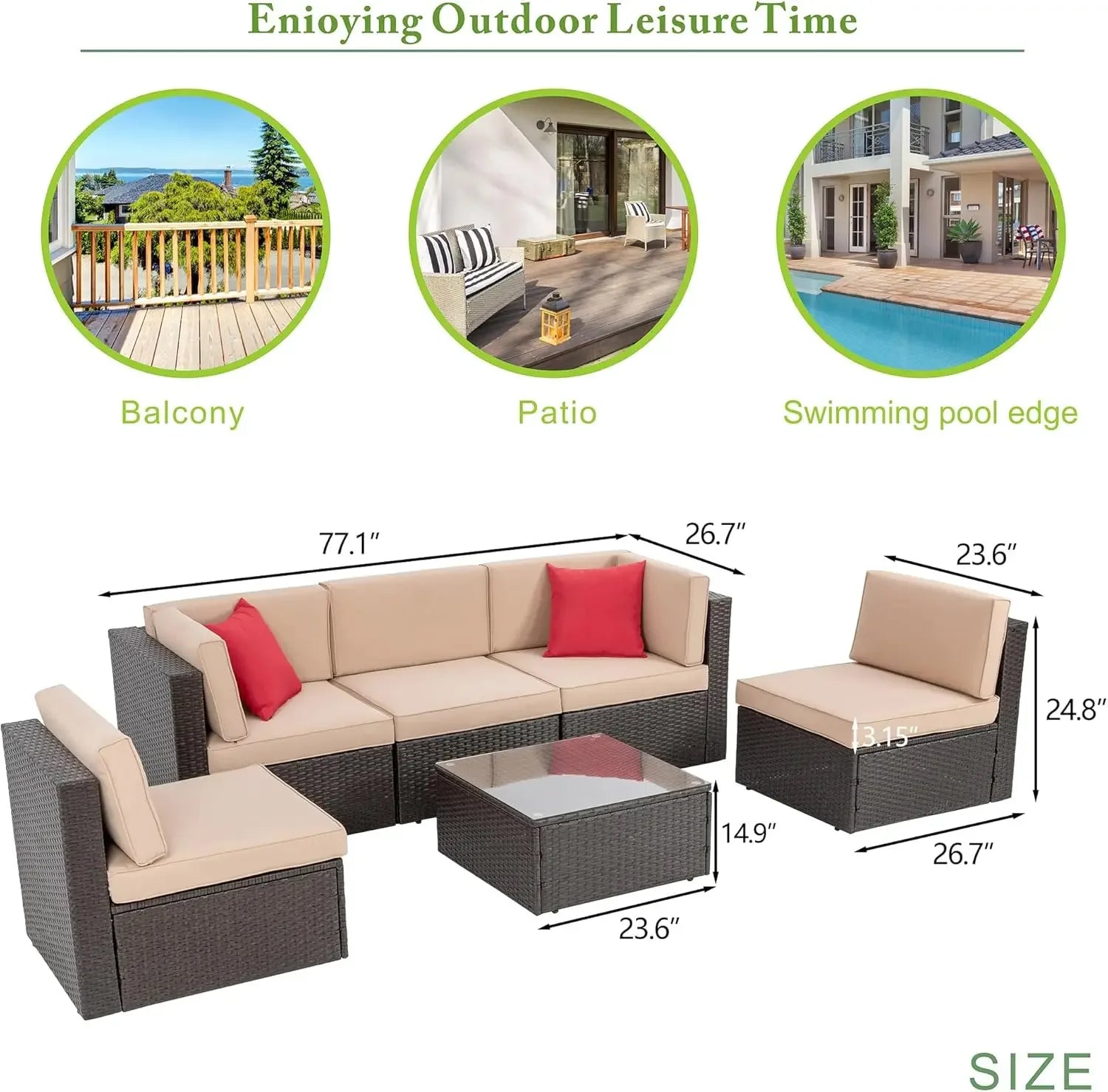 7-Piece Patio Set W/ Fire Pit