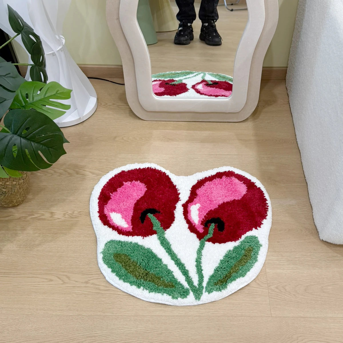 Double Cherry Tufted Fluffy Shaggy
