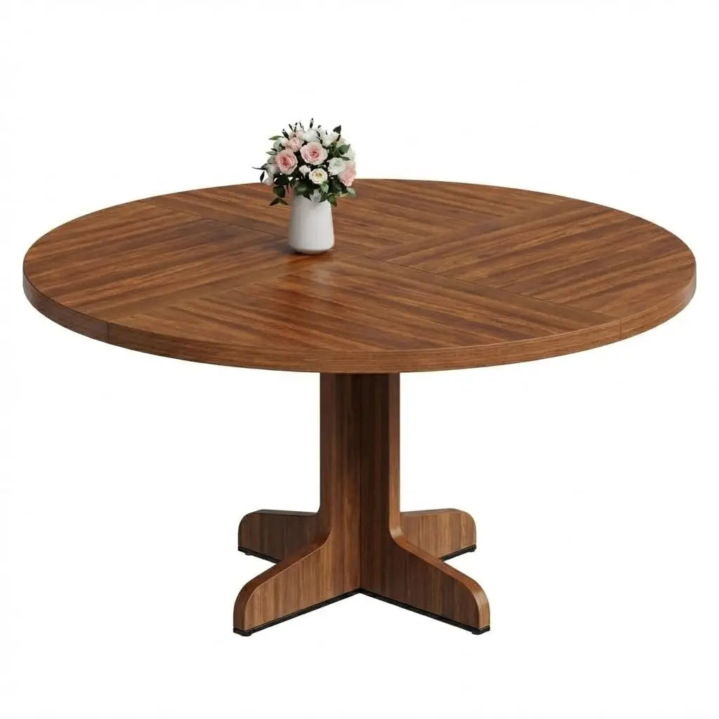 47" Round For 4 Wooden Pedestal