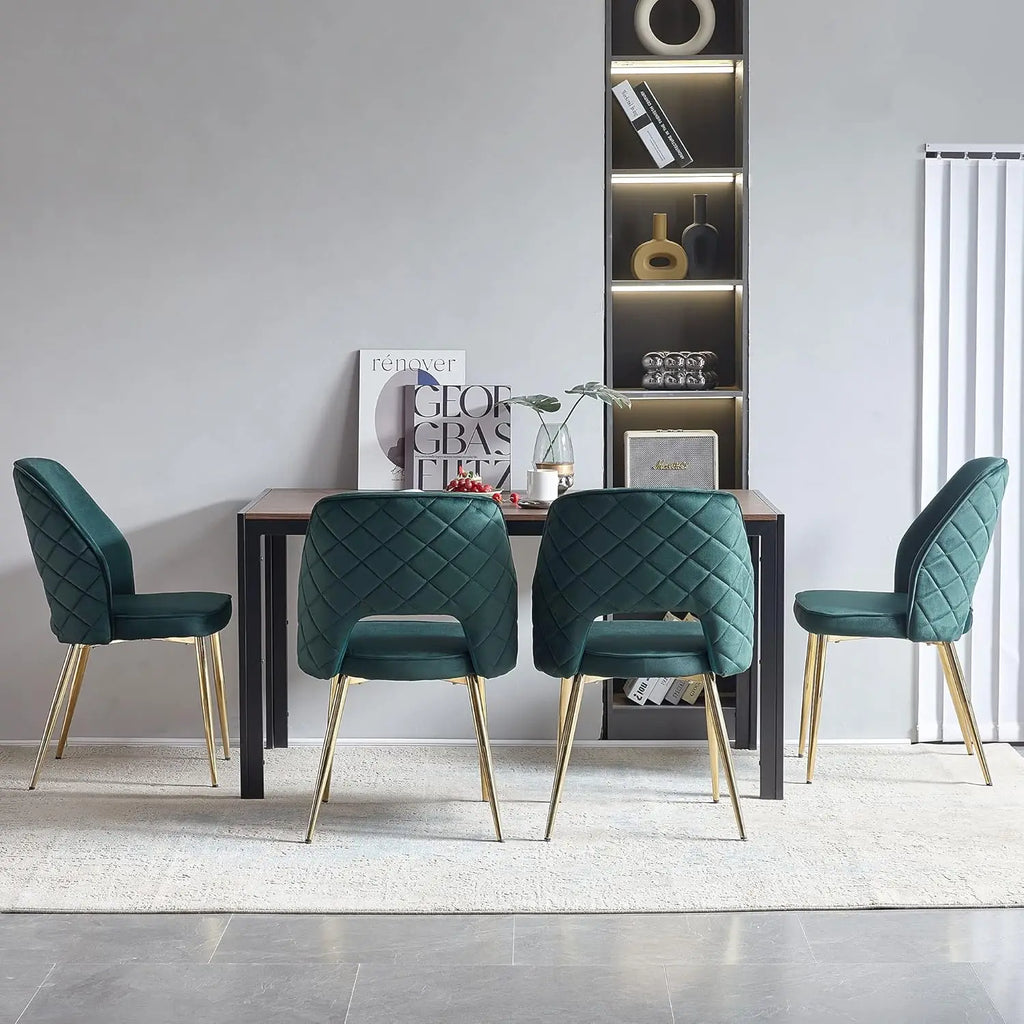 4 Modern Forest Green Velvet