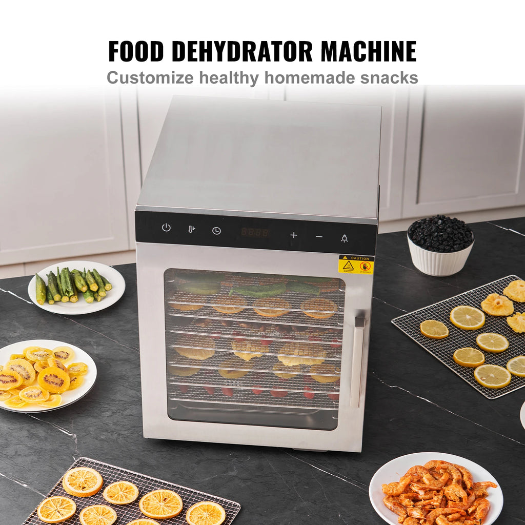 10 Tray Food Dehydrator Stainless 800W/1000W