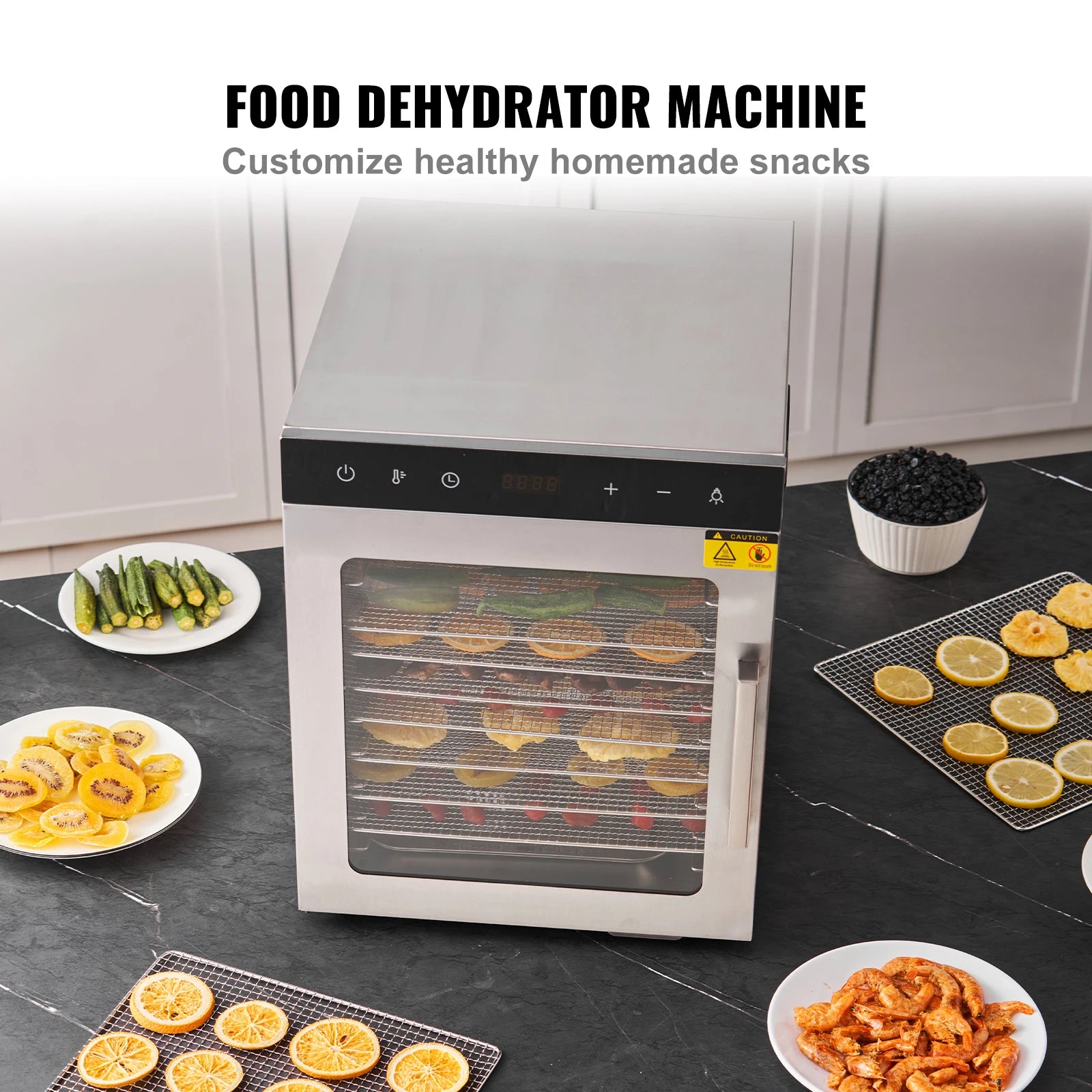 10 Tray Food Dehydrator Stainless 800W/1000W