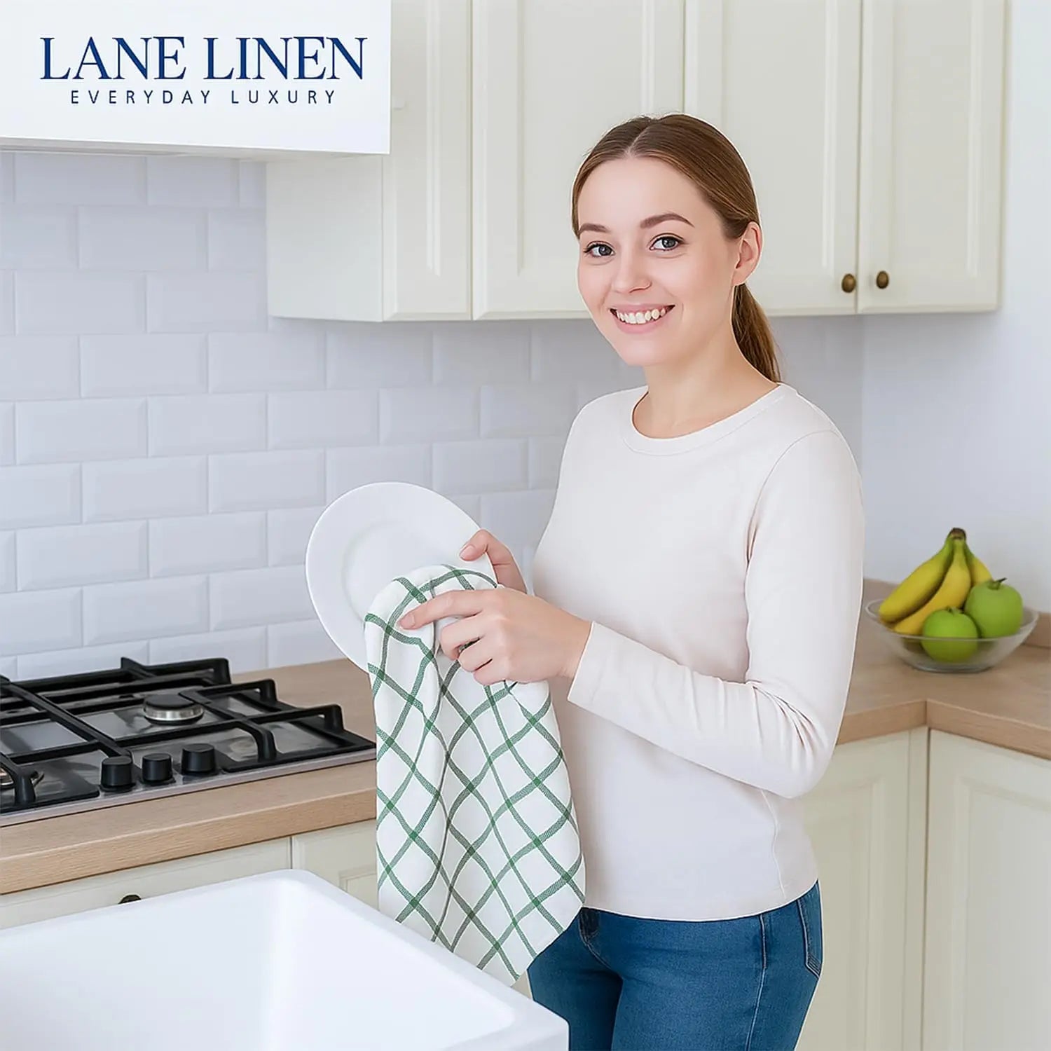 Cotton Kitchen Towels Set of 6