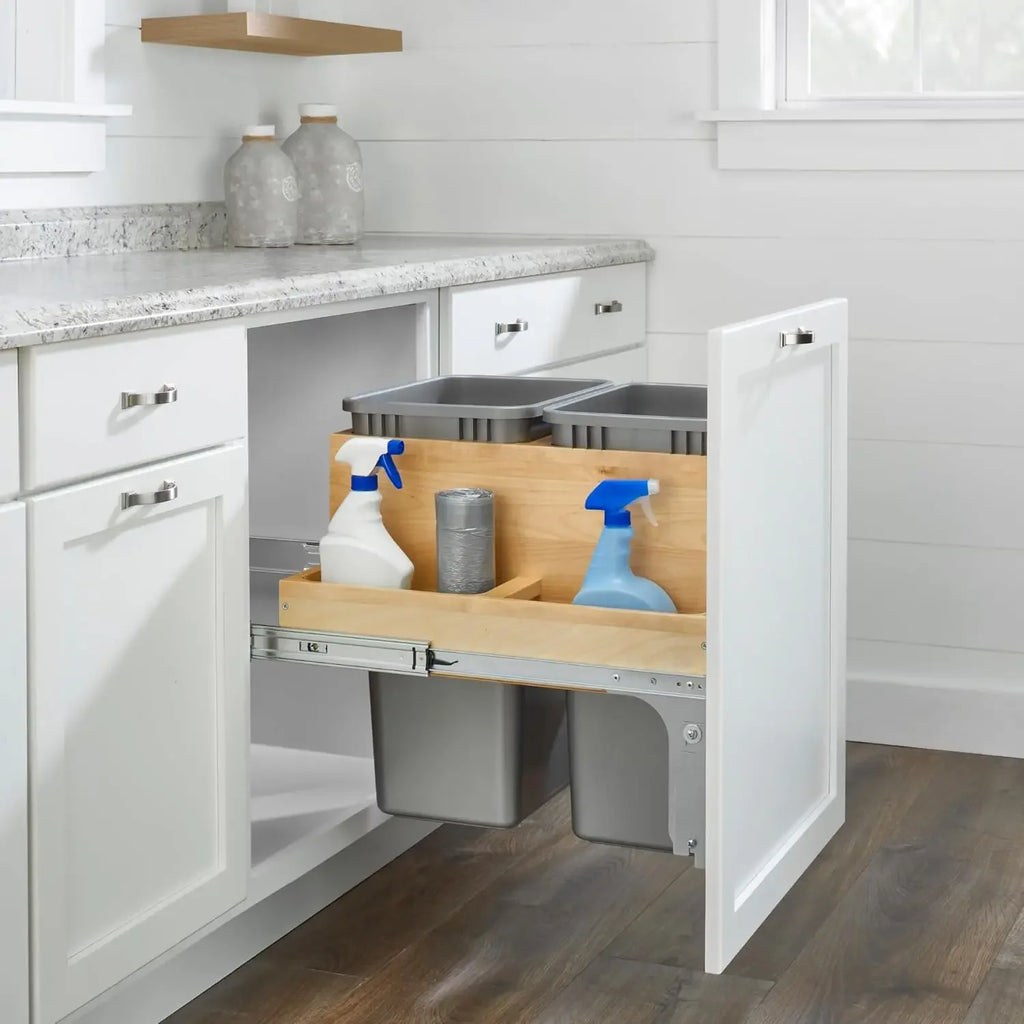 Top Mount Double Pullout Under Cabinet 50 Qrt